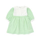 天竺ワッシャーチェックドッキングワンピース(80~130cm) | Noeil aime BeBe | 詳細画像6 