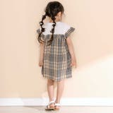 【お揃い】チェック柄ボーダー柄フリル付きワンピース(80~130cm) | Noeil aime BeBe | 詳細画像10