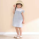 【お揃い】チェック柄ボーダー柄フリル付きワンピース(80~130cm) | Noeil aime BeBe | 詳細画像11