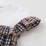 【お揃い】チェック柄ボーダー柄フリル付きワンピース(80~130cm) | Noeil aime BeBe | 詳細画像15