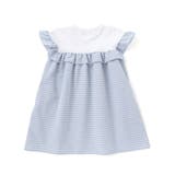 【お揃い】チェック柄ボーダー柄フリル付きワンピース(80~130cm) | Noeil aime BeBe | 詳細画像21