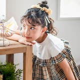 【お揃い】チェック柄ボーダー柄フリル付きワンピース(80~130cm) | Noeil aime BeBe | 詳細画像4