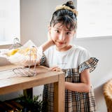 【お揃い】チェック柄ボーダー柄フリル付きワンピース(80~130cm) | Noeil aime BeBe | 詳細画像5