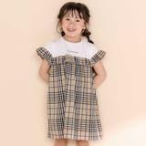 【お揃い】チェック柄ボーダー柄フリル付きワンピース(80~130cm) | Noeil aime BeBe | 詳細画像8