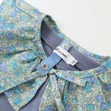 【お揃い】花柄付け襟＋花柄切り替えスムース長袖ワンピース(80~130cm) | Noeil aime BeBe | 詳細画像12 