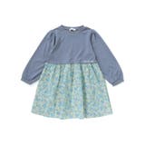 【お揃い】花柄付け襟＋花柄切り替えスムース長袖ワンピース(80~130cm) | Noeil aime BeBe | 詳細画像9 