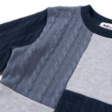 飛び裏毛xケーブルJQニットブロック切り替えワンピース | Noeil aime BeBe | 詳細画像15