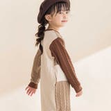 飛び裏毛xケーブルJQニットブロック切り替えワンピース | Noeil aime BeBe | 詳細画像4