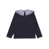 【お揃い】ギンガムチェック付け襟Tシャツ+パンツセット(80~130cm) | Noeil aime BeBe | 詳細画像10 