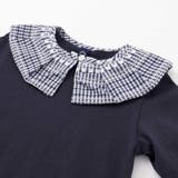 【お揃い】ギンガムチェック付け襟Tシャツ+パンツセット(80~130cm) | Noeil aime BeBe | 詳細画像12 