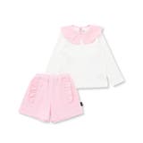 【お揃い】ギンガムチェック付け襟Tシャツ+パンツセット(80~130cm) | Noeil aime BeBe | 詳細画像19 