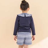 【お揃い】ギンガムチェック付け襟Tシャツ+パンツセット(80~130cm) | Noeil aime BeBe | 詳細画像5 