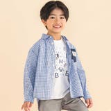 ネイビー系 | ギンガムチェックシャツ+Tシャツセット(80~130cm) | Noeil aime BeBe