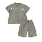 【お揃い】リップストップ ダンガリー半袖シャツ+パンツセットアップ(90~130… | Noeil aime BeBe | 詳細画像8 