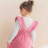 ツイル肩フリルジャンパースカート+ボーダー長袖Tシャツセット | Noeil aime BeBe | 詳細画像6