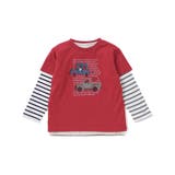 車プリント天竺半袖Tシャツ＋ボーダー柄長袖Tシャツセット(80~130cm) | Noeil aime BeBe | 詳細画像6 