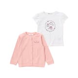 ティータイムプリント天竺半袖Tシャツ＋リボン付きスムース長袖カーディガンセット | Noeil aime BeBe | 詳細画像5 
