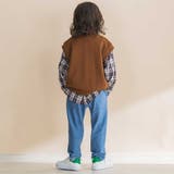 【お揃い】タータンチェックシャツ＋ケーブルジャガードベストセット(90~130c… | Noeil aime BeBe | 詳細画像4 