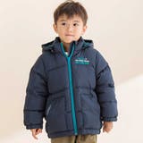ネイビー | 取り外せるフード付きタフタダウンジャケット(90~130cm) | Noeil aime BeBe