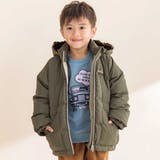グリーン | 取り外せるフード付きタフタダウンジャケット(90~130cm) | Noeil aime BeBe
