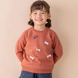 ブラウン | リボンいっぱいベア裏毛起毛トレーナー(80~130cm) | Noeil aime BeBe