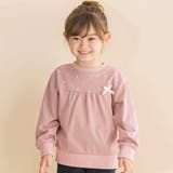 ピンク | パール風プリントリボン付きインレイトレーナー(80~130cm) | Noeil aime BeBe