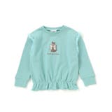 グリーン | TC裏毛ネコ刺しゅうチュール付きトレーナー(80~130cm) | Noeil aime BeBe