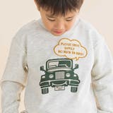 TC裏毛車パッチ刺しゅうトレーナー(80~130cm) | Noeil aime BeBe | 詳細画像5 