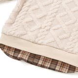 【お揃い】ケーブルボアｘタータンチェックトレーナー(80~130cm) | Noeil aime BeBe | 詳細画像19 