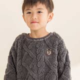 【お揃い】ケーブルボアｘタータンチェックトレーナー(80~130cm) | Noeil aime BeBe | 詳細画像4 