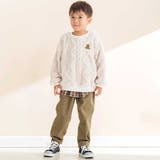 【お揃い】ケーブルボアｘタータンチェックトレーナー(80~130cm) | Noeil aime BeBe | 詳細画像7 