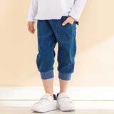 ネイビー | デニムニットクライムパンツ(80~130cm) | Noeil aime BeBe