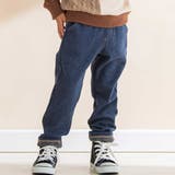 ネイビー | デニム風裏起毛スリムパンツ(80~130cm) | Noeil aime BeBe