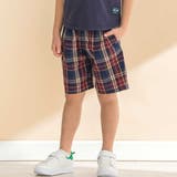 ボルドー系 | チェックタック入りハーフパンツ(80~130cm) | Noeil aime BeBe