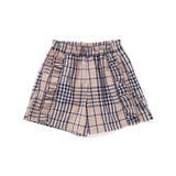 【お揃い】チェック柄ボーダー柄フリル付きショートパンツ(90~130cm) | Noeil aime BeBe | 詳細画像8