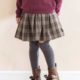 ブラウン系 | タータンチェックインナーパンツ付きスカート(80~130cm) | Noeil aime BeBe