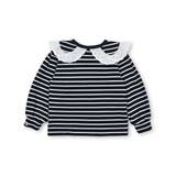 フラットカラーボーダーブラウスTシャツ(80~130cm) | Noeil aime BeBe | 詳細画像10 