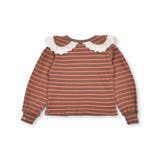 フラットカラーボーダーブラウスTシャツ(80~130cm) | Noeil aime BeBe | 詳細画像16 