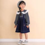 フラットカラーボーダーブラウスTシャツ(80~130cm) | Noeil aime BeBe | 詳細画像5 