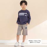 【お揃い】天竺ギンガムJQ切り替えTシャツ(80~130cm) | Noeil aime BeBe | 詳細画像2 