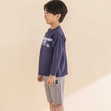 【お揃い】天竺ギンガムJQ切り替えTシャツ(80~130cm) | Noeil aime BeBe | 詳細画像3 