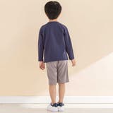 【お揃い】天竺ギンガムJQ切り替えTシャツ(80~130cm) | Noeil aime BeBe | 詳細画像4 