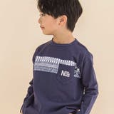 【お揃い】天竺ギンガムJQ切り替えTシャツ(80~130cm) | Noeil aime BeBe | 詳細画像5 