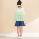 【お揃い】ワッシャーチェックキャミ重ね着風長袖Tシャツ(80~130cm) | Noeil aime BeBe | 詳細画像3 