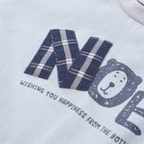 天竺チェックロゴ長袖Tシャツ(80~130cm) | Noeil aime BeBe | 詳細画像10 