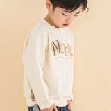 天竺チェックロゴ長袖Tシャツ(80~130cm) | Noeil aime BeBe | 詳細画像5 