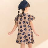 【お揃い】花柄プリント天竺半袖Tシャツ(80~130cm) | Noeil aime BeBe | 詳細画像3 