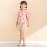 【お揃い】花柄プリント天竺半袖Tシャツ(80~130cm) | Noeil aime BeBe | 詳細画像5 