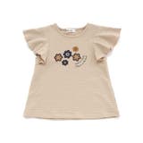 フレアスリーブお花プリント半袖Tシャツ(80~130cm) | Noeil aime BeBe | 詳細画像10 