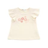フレアスリーブお花プリント半袖Tシャツ(80~130cm) | Noeil aime BeBe | 詳細画像8 